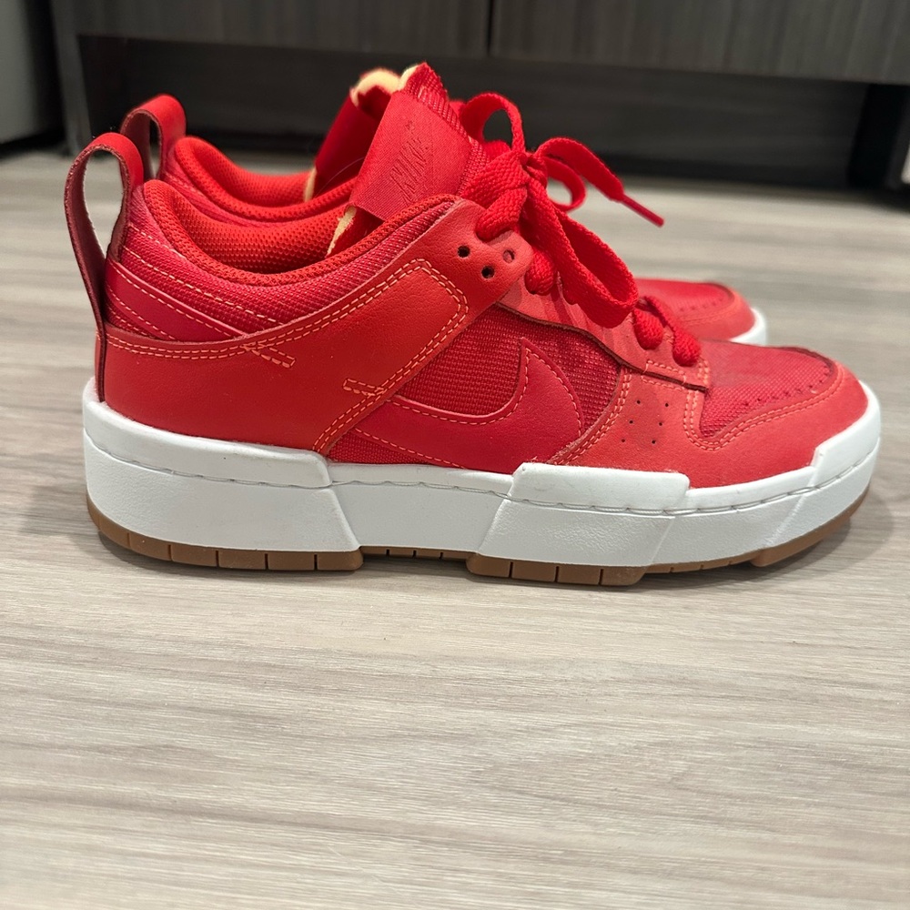 Red Nike Dunk Low Disrupt